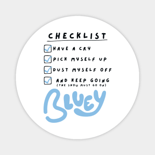 bluey checklist Magnet